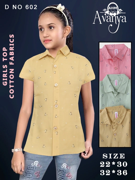 Cotton girls top uploaded by Ahm garments on 5/20/2023