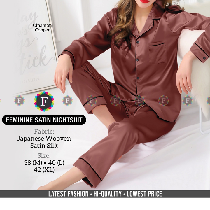 Satin night suit uploaded by Rise earth india on 5/20/2023