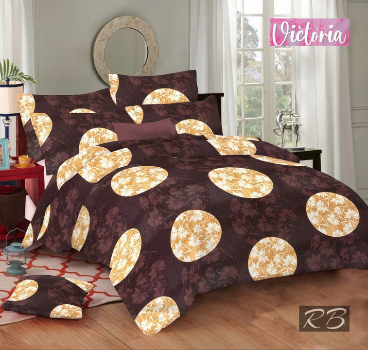 **VICTORIA PURE COTTON BEDSHEETDESIGEN BY kelingster BEDDING* 
* 
*Pure Cotton Double Bedsheet Set*
 uploaded by Roza Fabrics on 5/20/2023