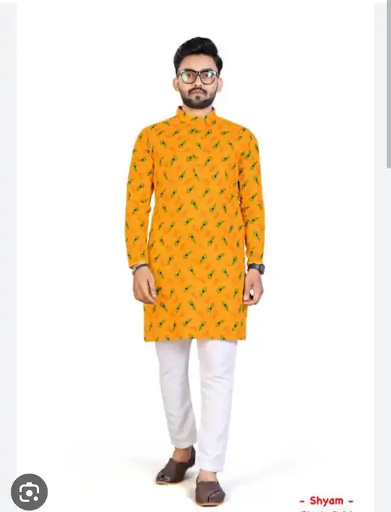 Radhe radhe shirt style kurta uploaded by Abhinav creation on 5/20/2023