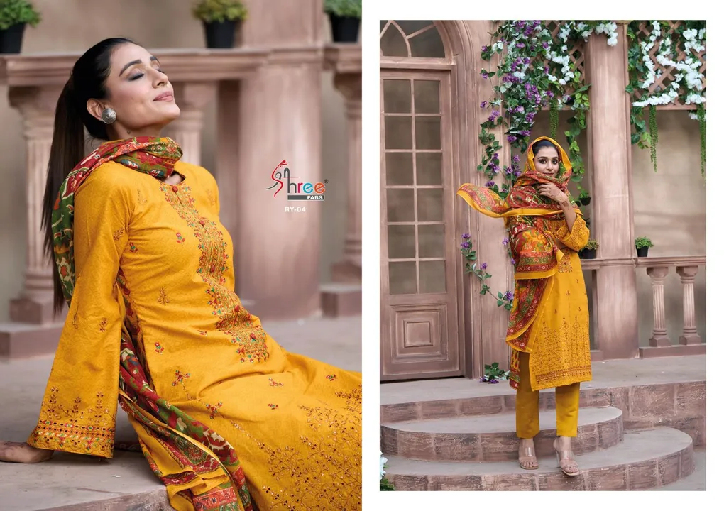 *RIWAYAT BY SHREE VOL 1*

Top pure lawn cotton print with exclusive self embroidery
*EXCLUSIVE SLEAV uploaded by A2z collection on 5/20/2023