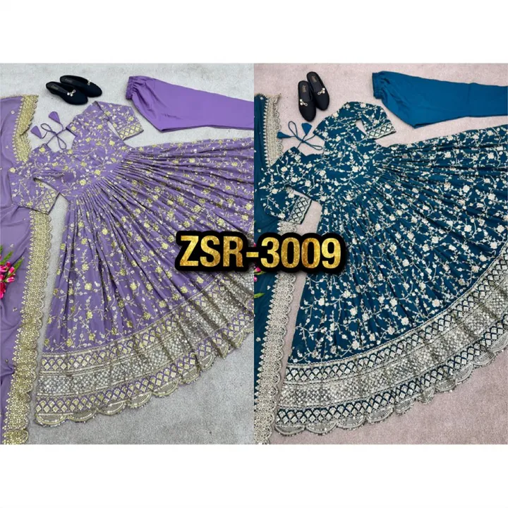 *ZSR-3009* ❤️👌

👉👗💥*Launching New Designer Party Wear Look Gown, Bottom and Dupatta in Fully Hea uploaded by A2z collection on 5/20/2023