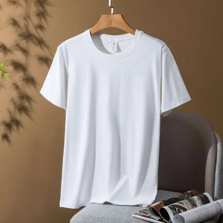 White polyester t shirt short sleeve for mens  uploaded by Radhika Traders on 5/19/2024