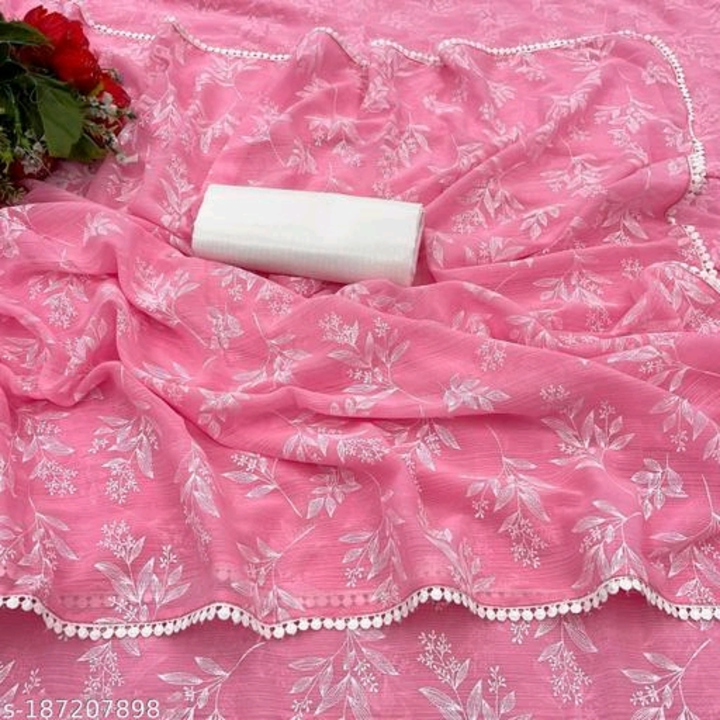 Banarsi chiffon saree with blouse  uploaded by business on 5/20/2023