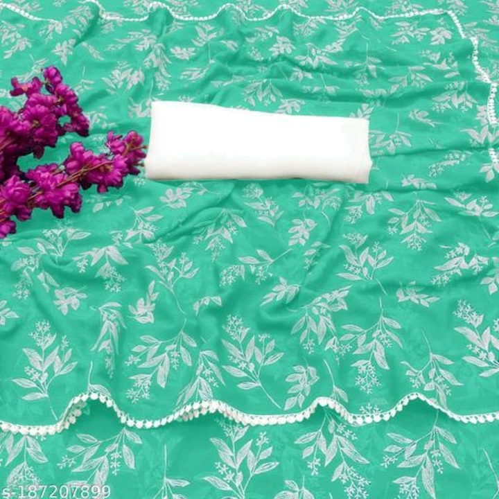 Banarsi chiffon saree with blouse  uploaded by M fashion trends on 5/20/2023