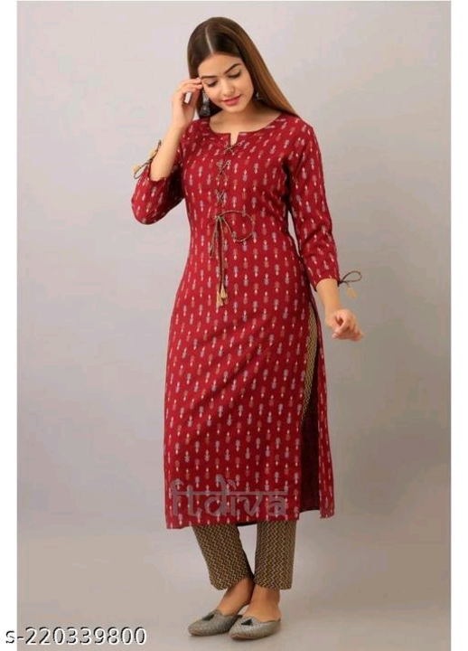 Three-Quarter Sleeves kurti uploaded by business on 5/20/2023