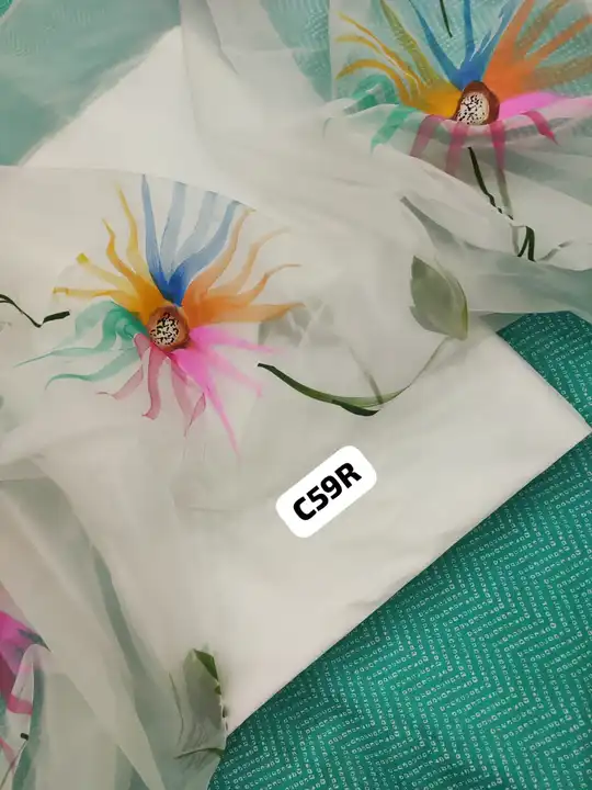 TOP COTTON fabric  2.50 MTR DESIGNER COTTON

BOTTOM 2.5 MTR CAMRIC COTTON 

*WITH HAND PAINT DUPPTA  uploaded by business on 5/20/2023