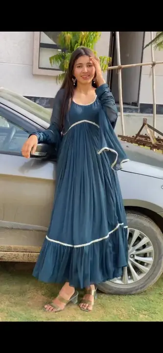 Gown and dupatta  uploaded by Taha fashion from surat on 5/20/2023