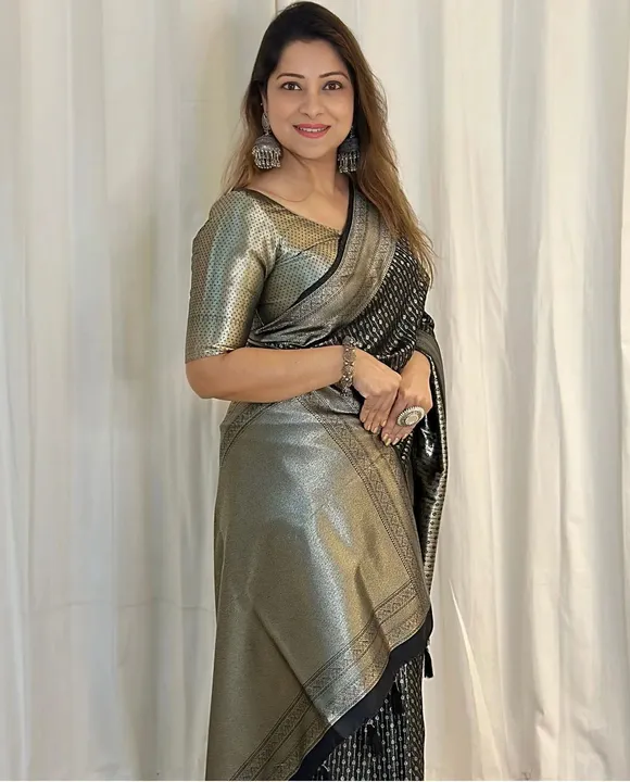 Rich pallu with allover silver buti design saree  uploaded by DHANANJAY CREATIONS on 5/20/2023