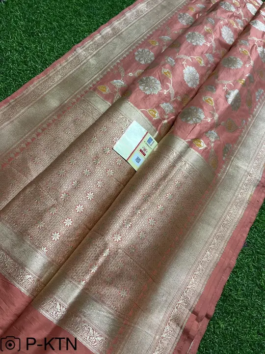 Pure katan silk saree with Silkmark Certified  uploaded by M S fabrics on 5/20/2023