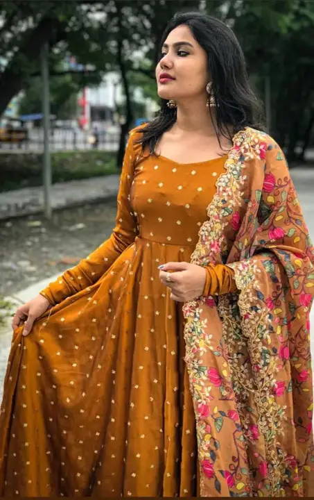 Gown with dupatta  uploaded by Taha fashion from surat on 5/20/2023