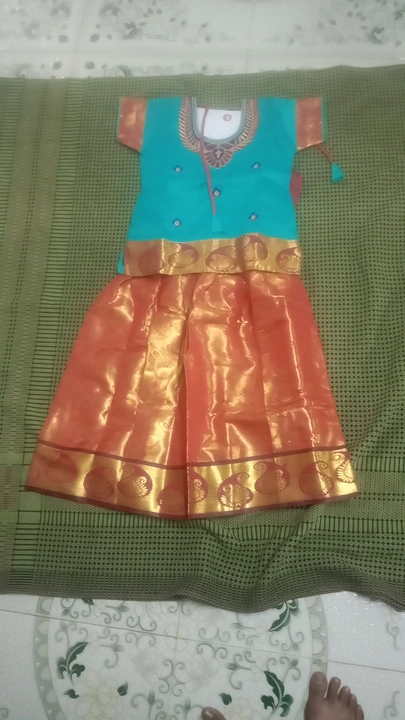 Pattu pavadai uploaded by Sri sai textiles on 5/20/2023