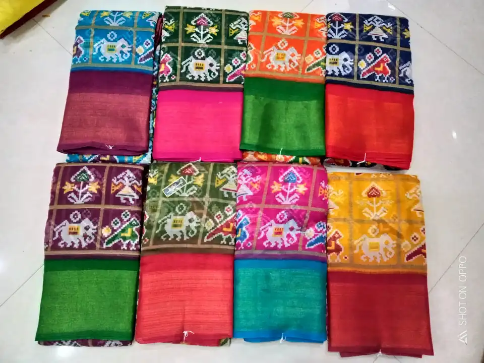 Mayuri pattu cotton printed saree with blouse  uploaded by SHV Sh handloom on 5/28/2024