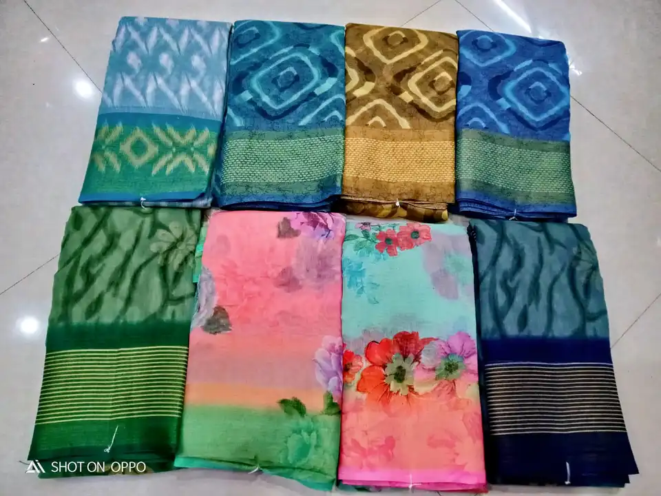 Mayuri pattu cotton printed saree with blouse  uploaded by SHV Sh handloom on 5/20/2023