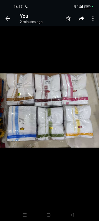 Cotton dhoti set 10*6 pure cotton set uploaded by SHV Sh handloom on 5/20/2023