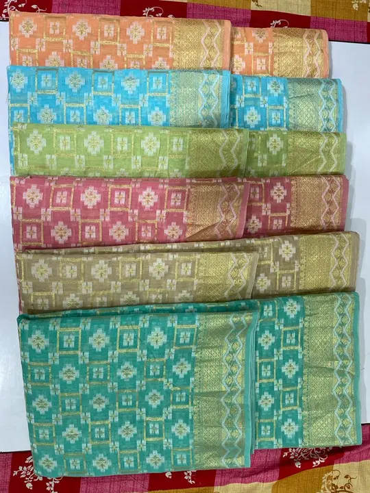 Facny sarees wholesale.  uploaded by Lucky weaver silk  on 5/26/2024