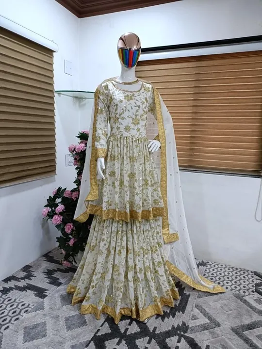 *Nar-630* 

👉👗💥*Launching New Designer Party Wear Look New 2 CoLour Sharara With Heavy Embroidery uploaded by A2z collection on 5/20/2023