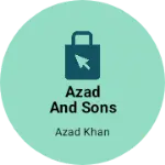Business logo of Azad and sons cloths