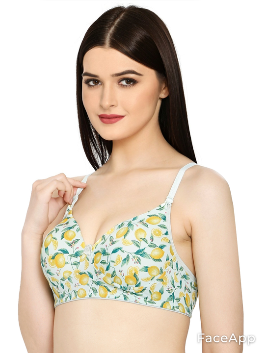 Lightly Padded Polyester Printed Bra uploaded by Clothonics on 5/20/2023