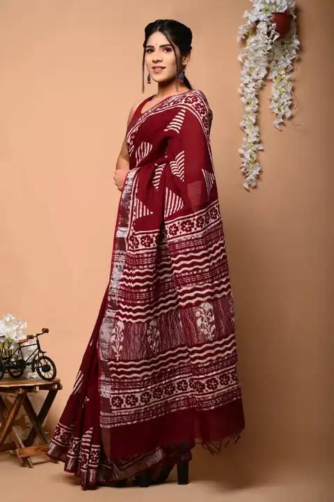 Post image , *New latest collection* 👆 
mix-up collection 👌
Bagru # #Hand block printend soft linen Saree's ( all are natural  colors vegitable  prints ) 
* with blouse
Natural dye nd color
 

Saree length  6.5 metr with blouse

 *Price 770+shipping charges* 
Same day dispatch
5/6 day home delivery

Only Dtdc courier professional courier delhivery courier
