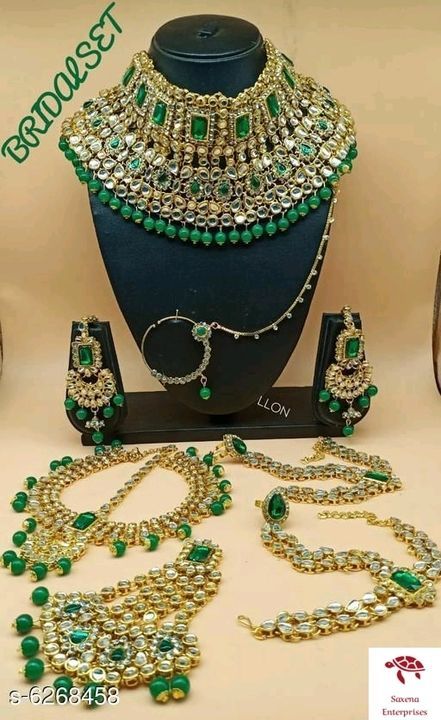 Post image Designer Partywear Women's Jewellery Set 

Material: Alloy

Size:  Variable (Message Us For Details)

Description:   Variable (Message Us For Details)

Work: Austrian Diamonds &amp; Kundan

Designs: 6

Easy Returns Available in Case Of Any Issue
COD is available 
Free shipping