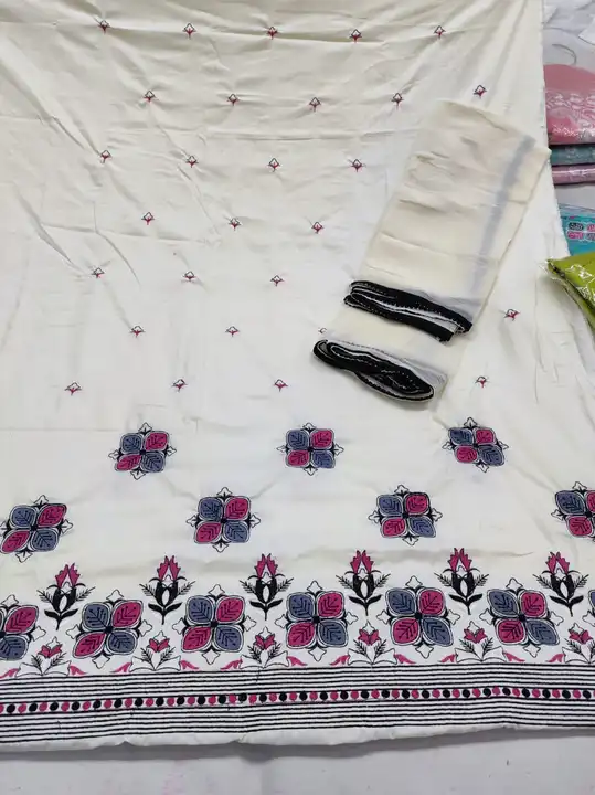 Reyon cotton suit with half pure dupata (set) uploaded by Manish sales on 5/20/2023