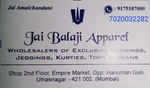 Business logo of Jai Balaji apparels 