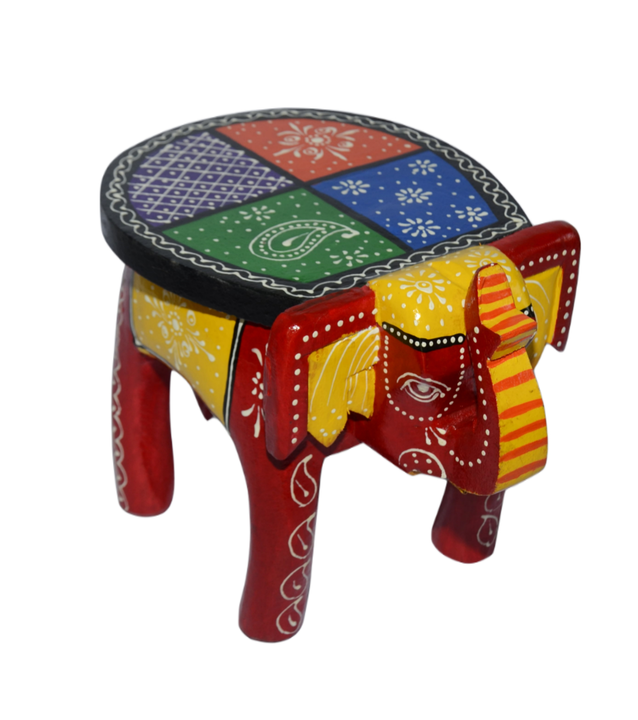 Wooden elephant stool uploaded by Dudal Art on 5/20/2023