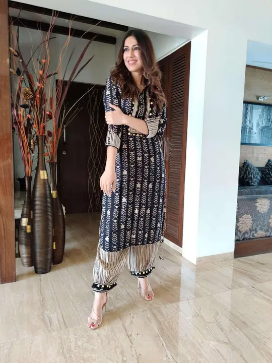 M/38 to XXL/44, Reyon*
⭐Product: *Kurti + Pathani Pant*
⭐Color`s: *Single Color*
⭐Work: *Gotta + Thr uploaded by Online Ladies Dresses on 5/20/2023