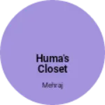 Business logo of Huma's closet