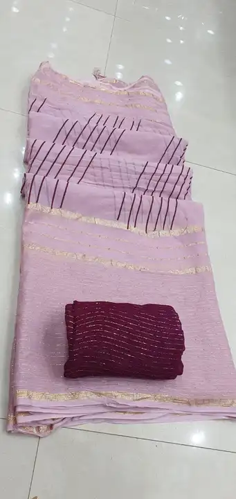 Super new 😎😎design launch🥰🥰🥰👉👉pure geogret   fabric🥰😍👉contrash blouse👉👉👉👉jaipuri hand  uploaded by Gotapatti manufacturer on 5/21/2023