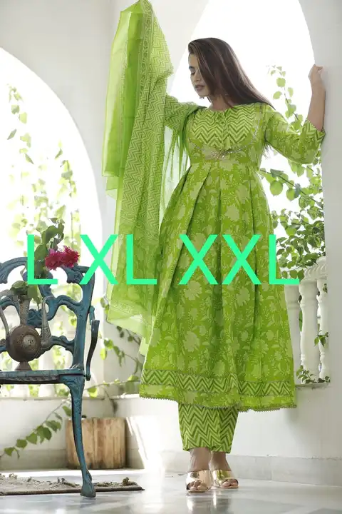 M/38 to 3XL/46, Rayon 14kg* ⭐ Product: *Kurti + Pant + Dupatta* ⭐ Color`s: *Two Colors* ⭐Work: *Embr uploaded by Online Ladies Dresses on 5/21/2023
