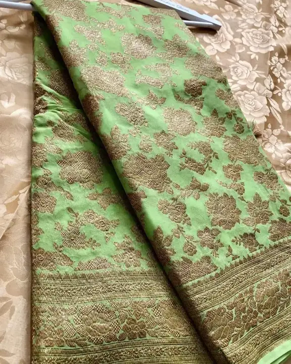 Banarasi fancy daybal Sami Georgette saree* uploaded by Bs_textiles7 on 5/21/2023