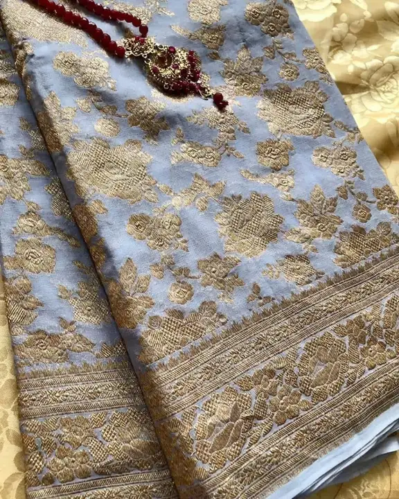 Banarasi fancy daybal Sami Georgette saree* uploaded by Bs_textiles7 on 5/21/2023