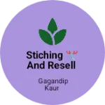 Business logo of Stiching ✂️ and resell