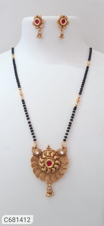 FLAMBOYANT GOLD PLATED MANGALSUTRA SETS uploaded by SN creations on 3/10/2021
