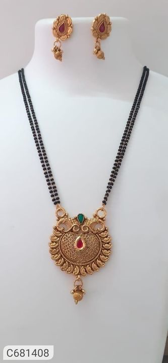 FLAMBOYANT GOLD PLATED MANGALSUTRA SETS uploaded by SN creations on 3/10/2021