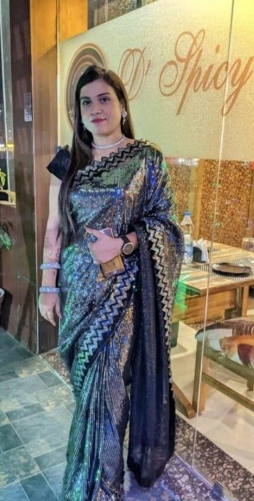 Latest party wear fancy georgette saree  uploaded by business on 5/21/2023
