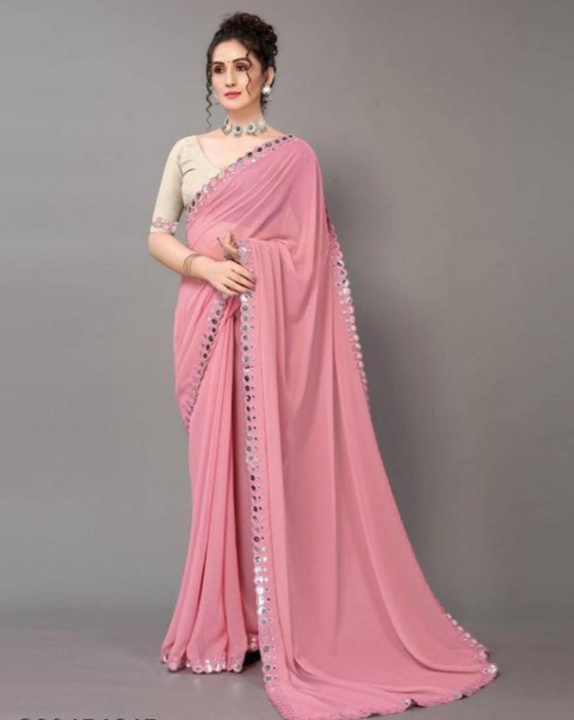 Ppd creation - pure Georgette saree  uploaded by business on 5/21/2023