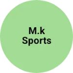 Business logo of M.k Sports based out of Sabarkantha