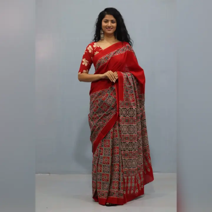 Cotton saree  uploaded by Bhagwati textile on 5/21/2023