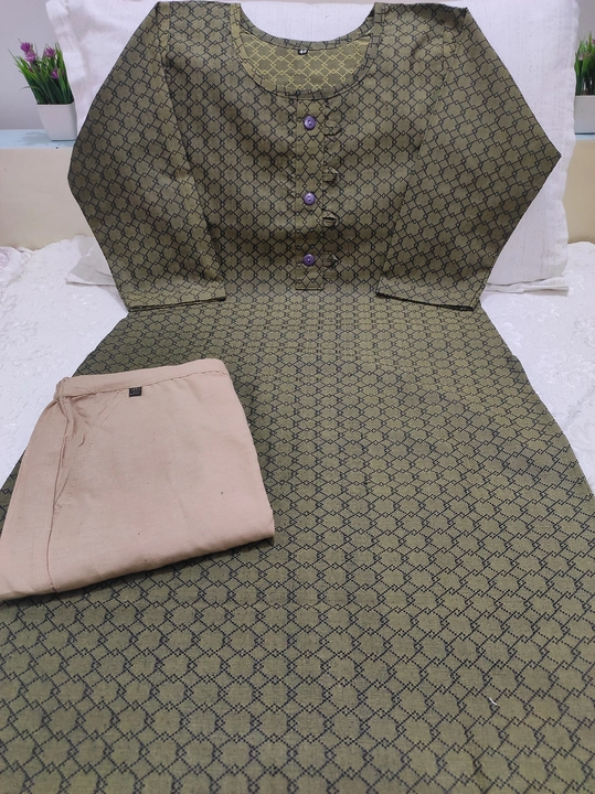 Khadi kurti with pant uploaded by Royal collection on 5/21/2023