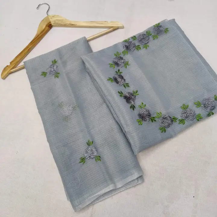 Kota doria embroidery work suit  uploaded by Ansari Handloom on 5/21/2023
