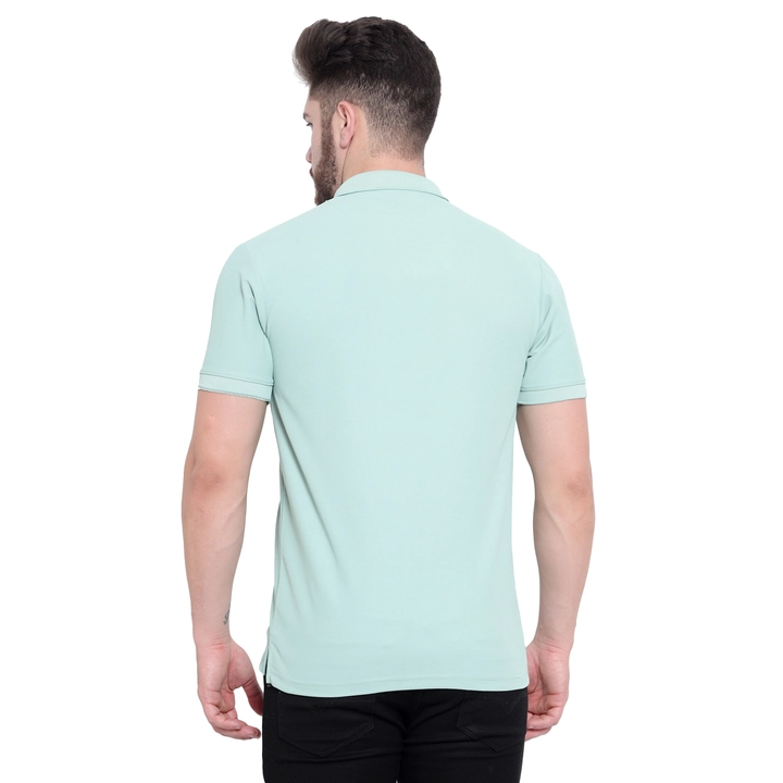 Green color matte Lycra polo T-shirt  uploaded by SCRIPTED  on 5/21/2023