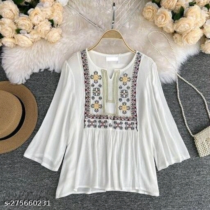 Women rayon embroidery  top  uploaded by Retailers on 5/21/2023