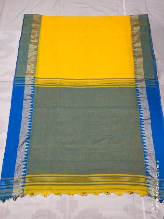 Khadi Temple Border Saree uploaded by business on 3/10/2021
