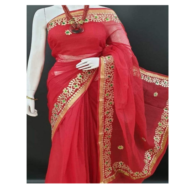Kota Doria  Gotta pati work design sarees uploaded by RB fashion group on 5/22/2023