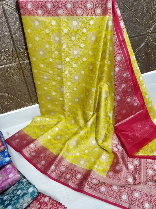 Banarasi daeyble semi jorjet silk saree  uploaded by Zainab fashion on 5/22/2023