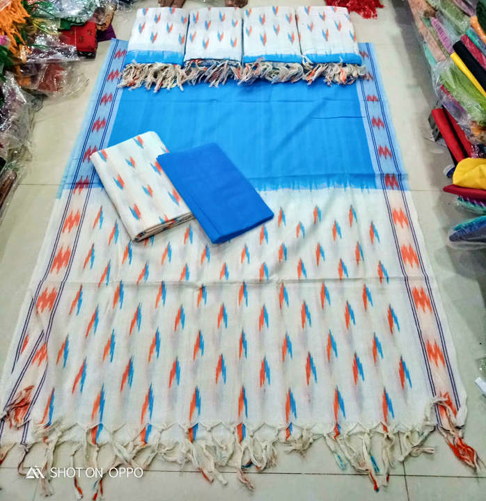 #SHV Collection
Pochampally ikkat dress materials
Top ikkat 2.25 mtr
Bottom plain 2.25 mtr
Dupatta  uploaded by Radhika clothes on 5/22/2023