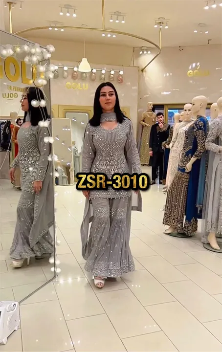 *ZSR-3010* ❤️👌

👉👗*Launching New Designer Party Wear Look New Top-Plazzo and Dupatta With Heavy E uploaded by A2z collection on 5/22/2023
